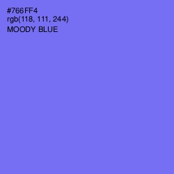 #766FF4 - Moody Blue Color Image